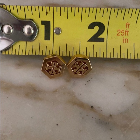 Tory Burch Gold Tone Stud Earrings - Picture 5 of 5